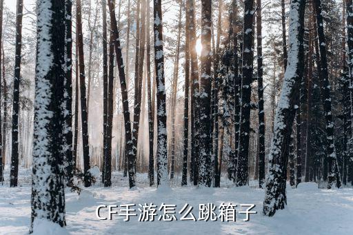 cf手游怎么后跳箱子，CF手游怎么跳箱子