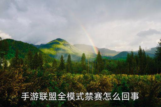 手游联盟全模式禁赛怎么回事