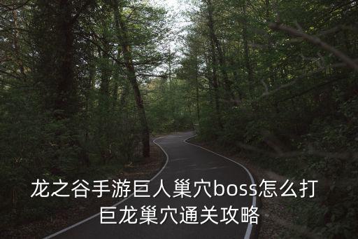 龙之谷手游巨人巢穴boss怎么打 巨龙巢穴通关攻略