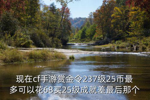 现在cf手游赏金令237级25币最多可以花68买25级成就差最后那个