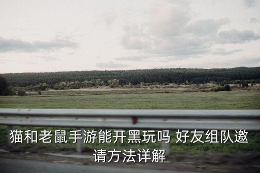 猫和老鼠手游能开黑玩吗 好友组队邀请方法详解