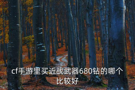 cf手游里买近战武器680钻的哪个比较好