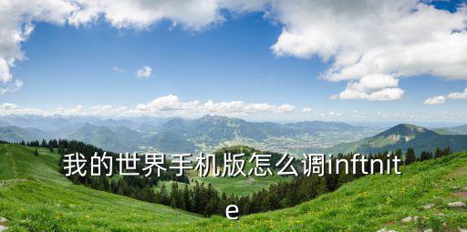 我的世界手机版怎么调inftnite