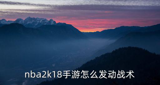 nba 2k手游战术怎么布置，nba2k20手游怎么设置战术自动