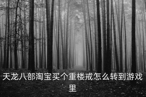 天龙八部淘宝买个重楼戒怎么转到游戏里