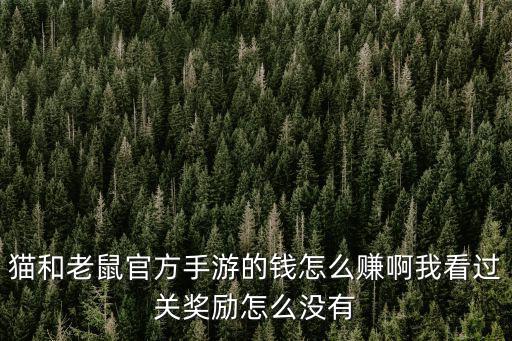 猫和老鼠官方手游的钱怎么赚啊我看过关奖励怎么没有