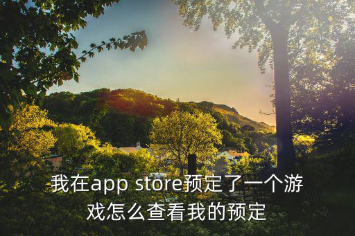 我在app store预定了一个游戏怎么查看我的预定