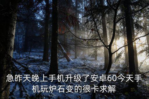 炉石手游特别卡怎么解决，玩炉石传说很卡是怎么回事