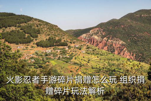 火影忍者手游碎片捐赠怎么玩 组织捐赠碎片玩法解析