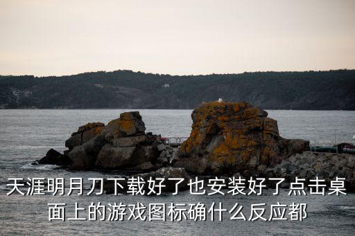 天涯明月刀下载好了也安装好了点击桌面上的游戏图标确什么反应都