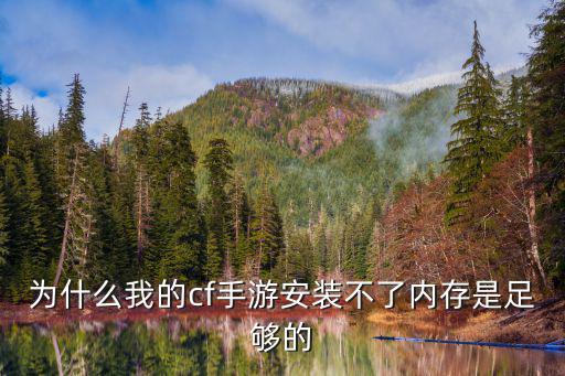 为什么我的cf手游安装不了内存是足够的