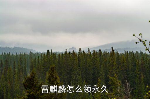 雷麒麟怎么领永久