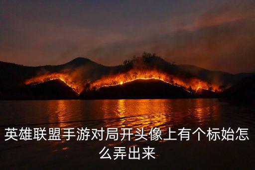 英雄联盟手游对局开头像上有个标始怎么弄出来