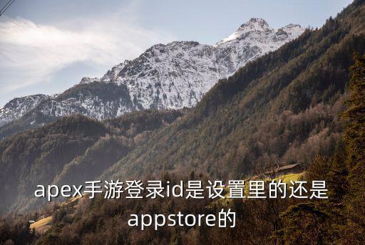apex手游登录id是设置里的还是appstore的