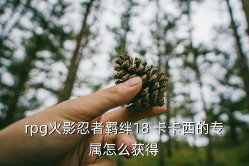 海贼王手游卡卡西怎么获得，rpg火影忍者羁绊18 卡卡西的专属怎么获得