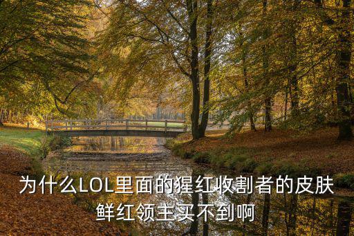 为什么LOL里面的猩红收割者的皮肤鲜红领主买不到啊