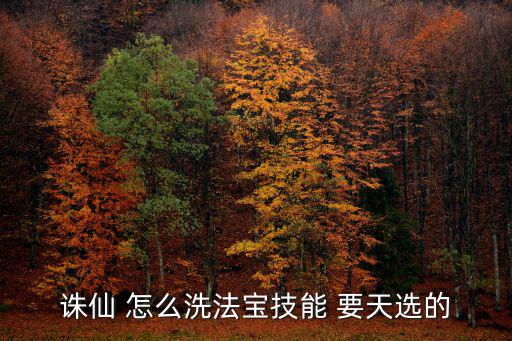 诛仙手游怎么法宝洗练，诛仙2洗练法宝谁能教我