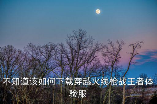 怎么下载体验服cf手游，不知道该如何下载穿越火线枪战王者体验服