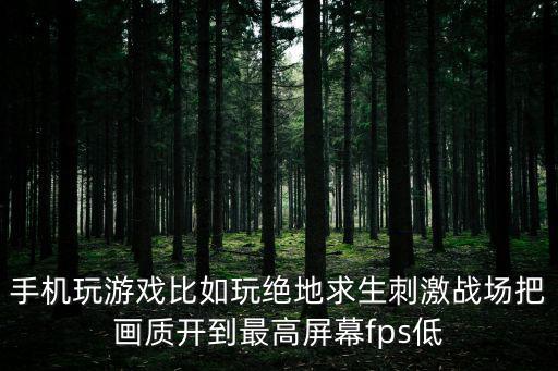 手机玩游戏比如玩绝地求生刺激战场把画质开到最高屏幕fps低