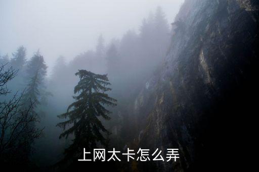 上网太卡怎么弄