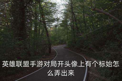 英雄联盟手游对局开头像上有个标始怎么弄出来