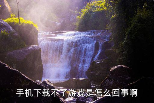 手机下载不了游戏是怎么回事啊