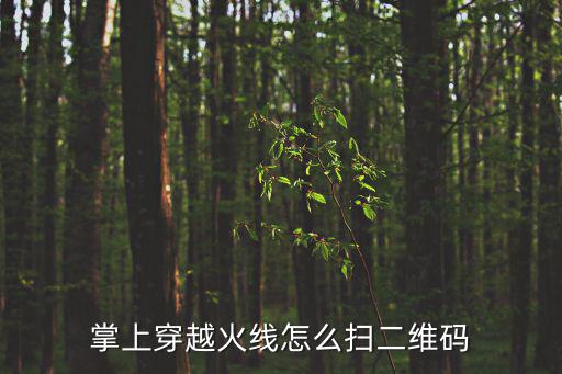 掌上穿越火线怎么扫二维码