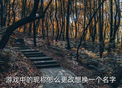 游戏中的昵称怎么更改想换一个名字