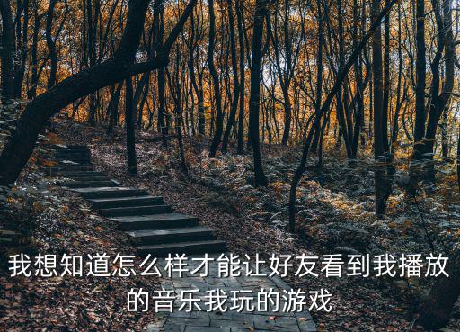 我想知道怎么样才能让好友看到我播放的音乐我玩的游戏