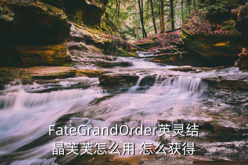 FateGrandOrder英灵结晶芙芙怎么用 怎么获得