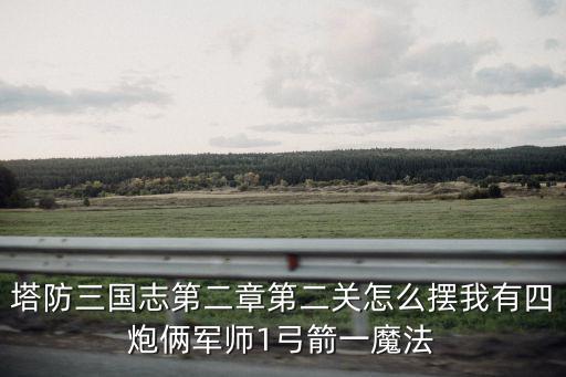 塔防三国志手游幻蛇怎么打开，塔防三国志第二章第二关怎么摆我有四炮俩军师1弓箭一魔法