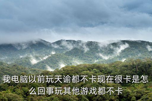 我电脑以前玩天谕都不卡现在很卡是怎么回事玩其他游戏都不卡