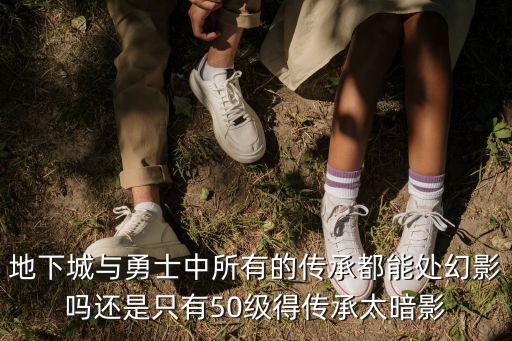 地下城与勇士中所有的传承都能处幻影吗还是只有50级得传承太暗影
