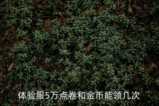 英雄联盟手游5万金币怎么累计，体验服5万点卷和金币能领几次