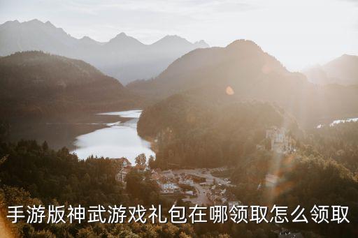 神武4手游特惠礼包怎么用，手游版神武游戏礼包在哪领取怎么领取
