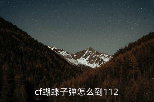 cf蝴蝶子弹怎么到112