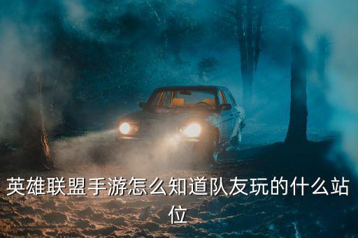 英雄联盟手游怎么知道队友玩的什么站位