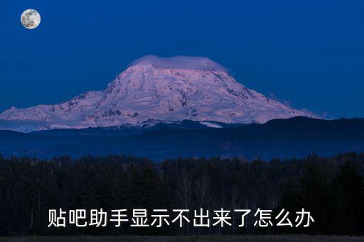 贴吧助手显示不出来了怎么办