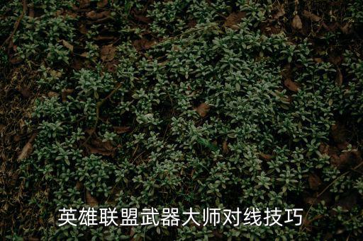 手游武器大师要怎么对线，武器大师对线 技巧
