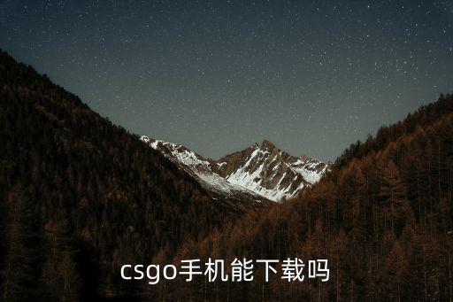 csgo手机能下载吗