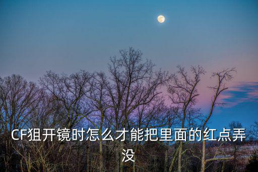 CF狙开镜时怎么才能把里面的红点弄没