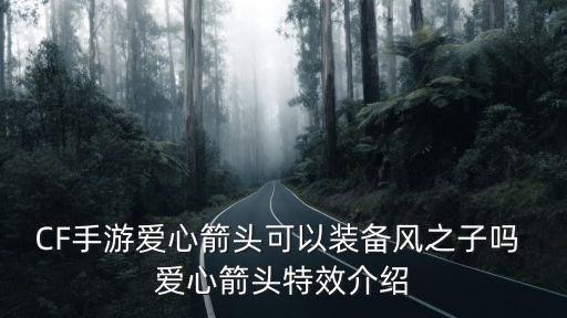 CF手游爱心箭头可以装备风之子吗 爱心箭头特效介绍