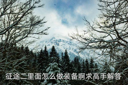征途2手游版怎么合出无双装备，征途2S无双装备打造问题
