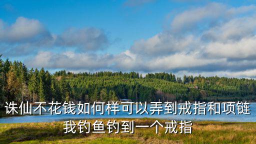 诛仙不花钱如何样可以弄到戒指和项链我钓鱼钓到一个戒指