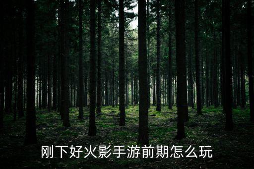 刚下好火影手游前期怎么玩