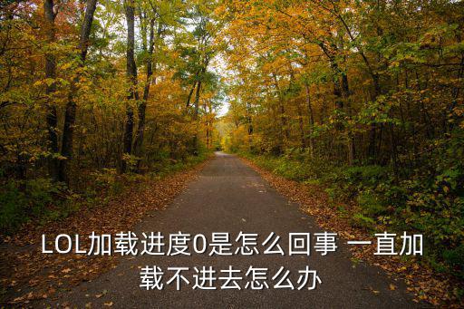 LOL加载进度0是怎么回事 一直加载不进去怎么办