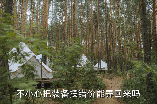 不小心把装备摆错价能弄回来吗