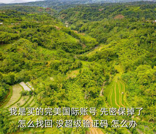 我是买的完美国际账号 先密保掉了 怎么找回 没超级验证码 怎么办