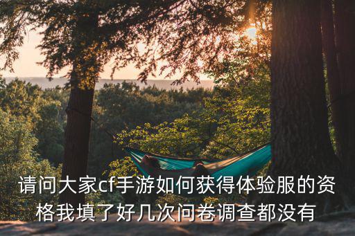 cf手游怎么获取体验服资格文案，请问大家cf手游如何获得体验服的资格我填了好几次问卷调查都没有