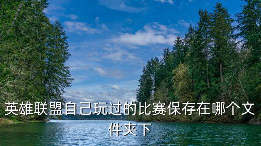 英雄联盟自己玩过的比赛保存在哪个文件夹下